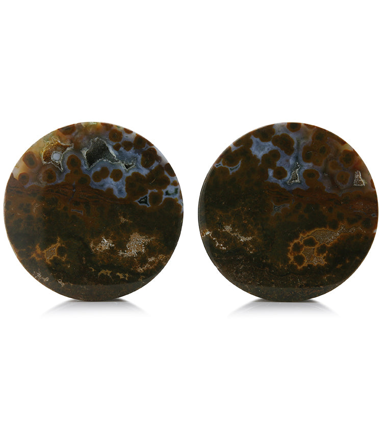 Ocean Jasper Stone Plugs 1 & 1/2 Inch (38mm) Version 1