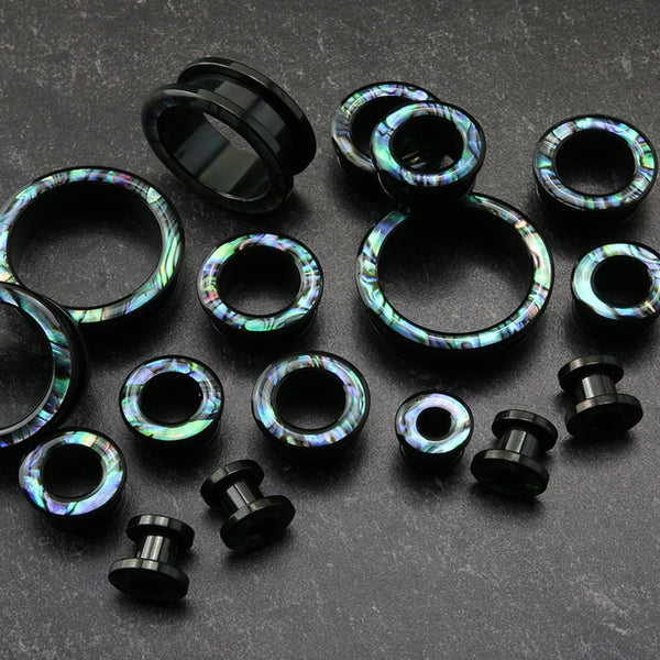 Stainless Steel Black Abalone Rim Tunnels