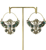 18G Butterfly Abalone Brass Hangers / Earrings