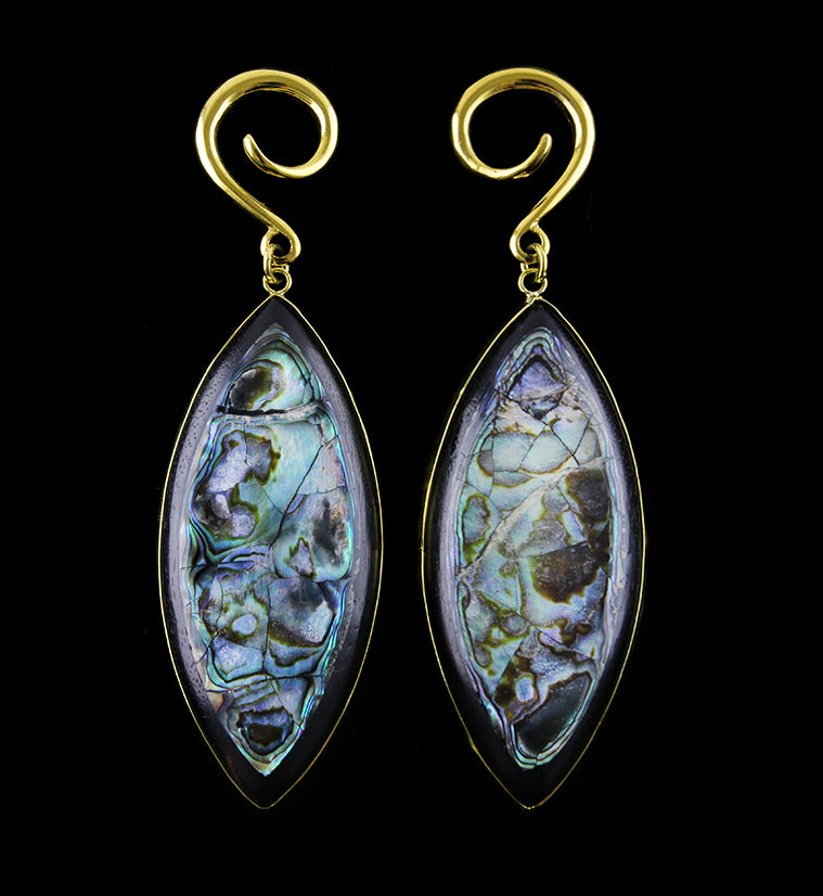 Abalone Marquise Hanging Ear Weights