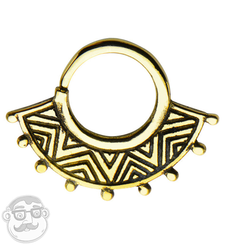 14G Acacia Brass Septum Ring