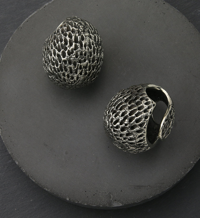 Achene White Brass Ear Weights