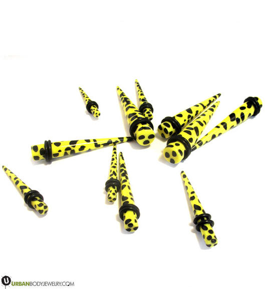 Acrylic Yellow Leopard Taper