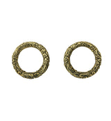 Adorned Brass Hinged Ear Weights
