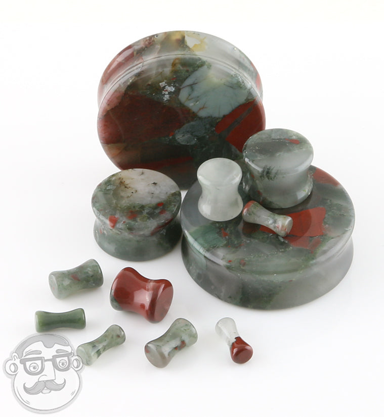 African Blood Stone Plugs