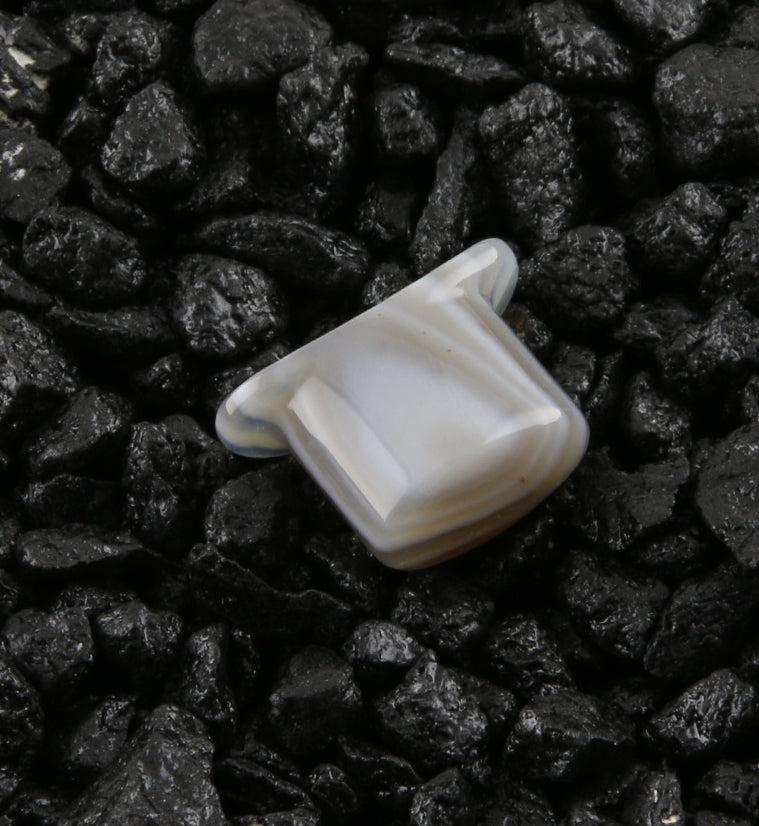 Agate Stone Oval Labret Plug