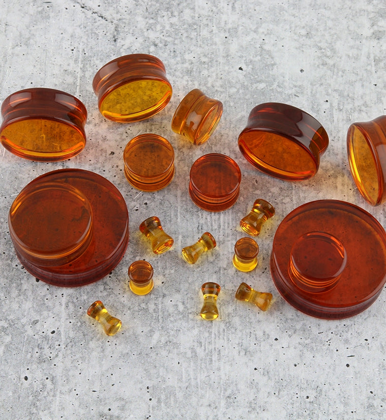 Amber Glass Plugs