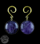 Grand Amethyst Stone Hanging Ear Weights