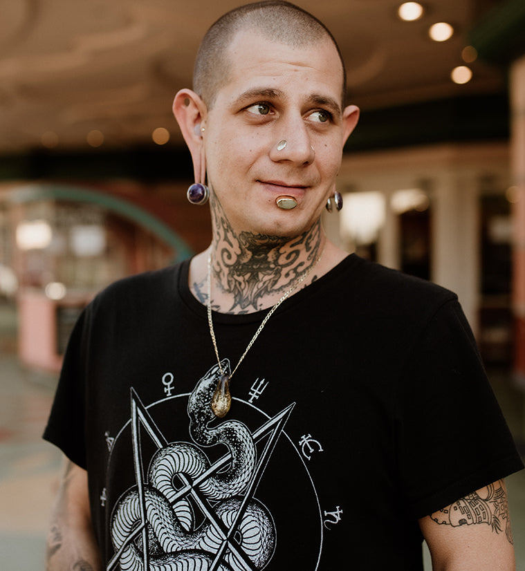 Amethyst Stone Disk White Brass Ear Weights