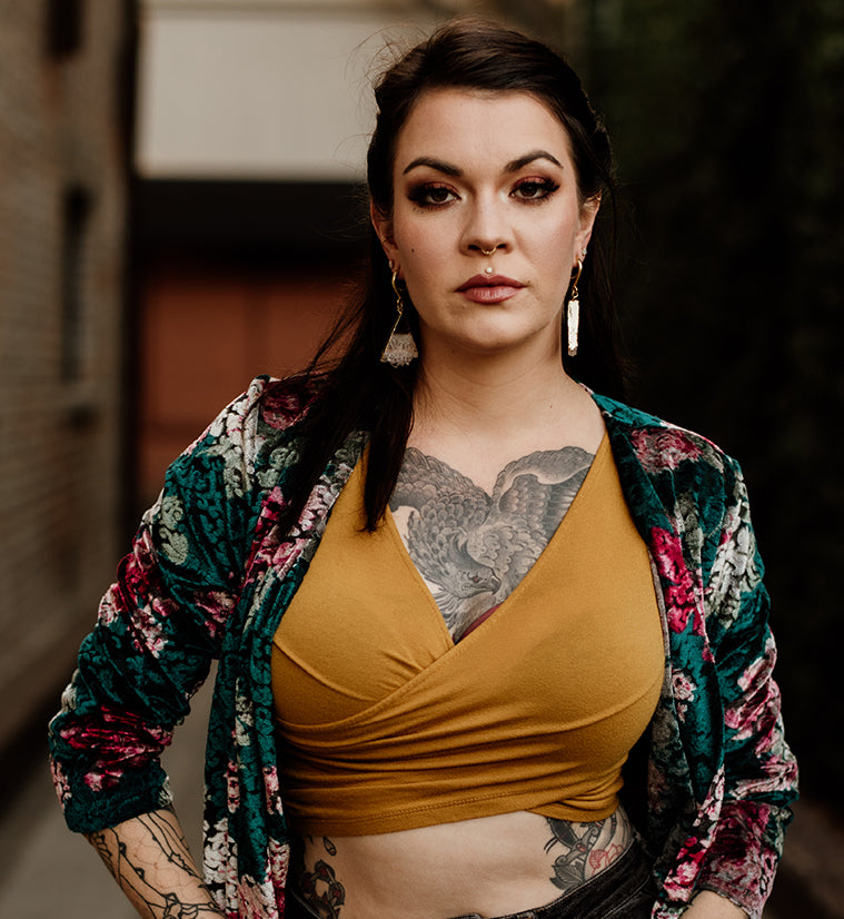 Acute Amethyst Slice Brass Ear Weights