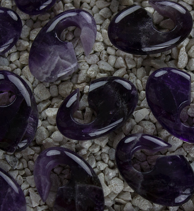 Ovaloid Amethyst Ear Weights