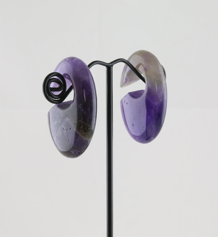Ovaloid Amethyst Ear Weights