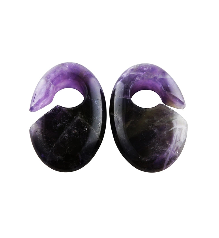 Ovaloid Amethyst Ear Weights