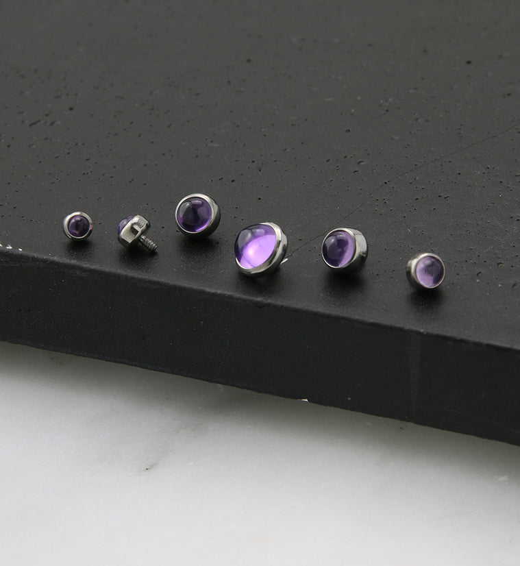 Amethyst Stone Titanium End