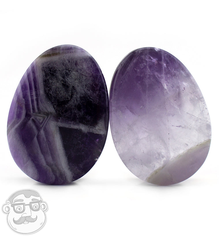 Amethyst Stone Teardrop Plugs