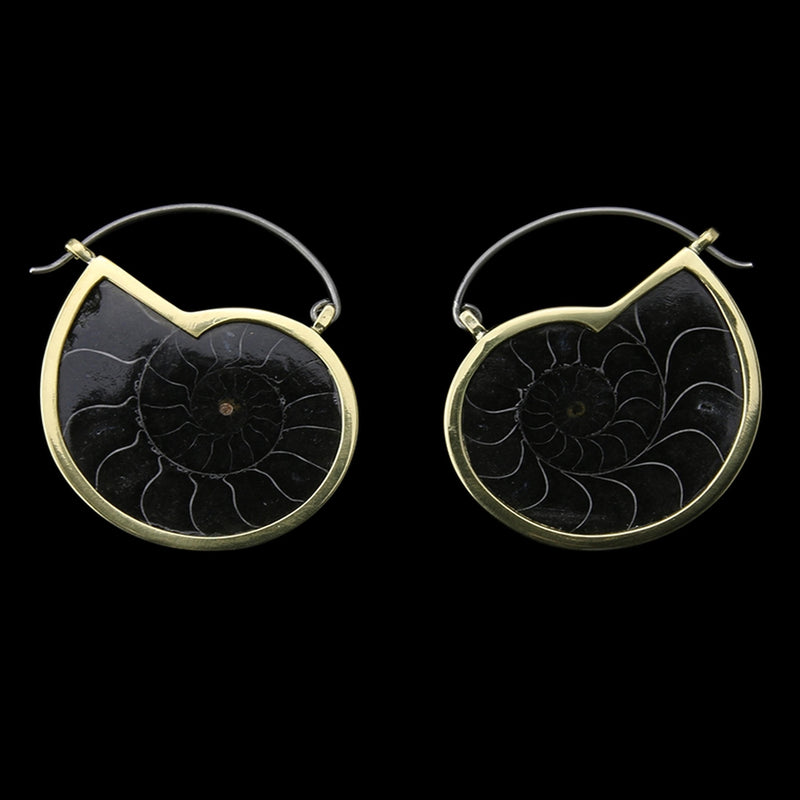 Ammonite Titanium Earrings / Hangers