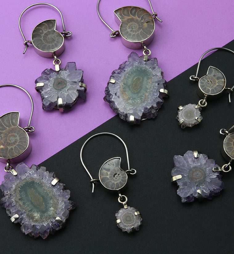 Cavern Ammonite & Stalactite Titanium Hangers