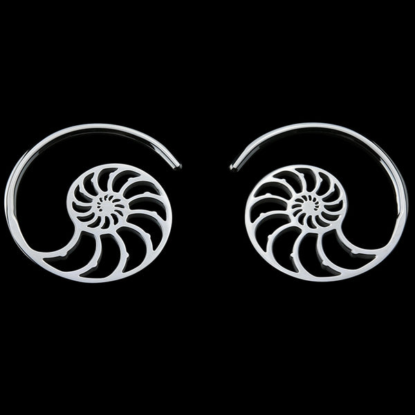 Ammonite Stainless Steel Ear Weights