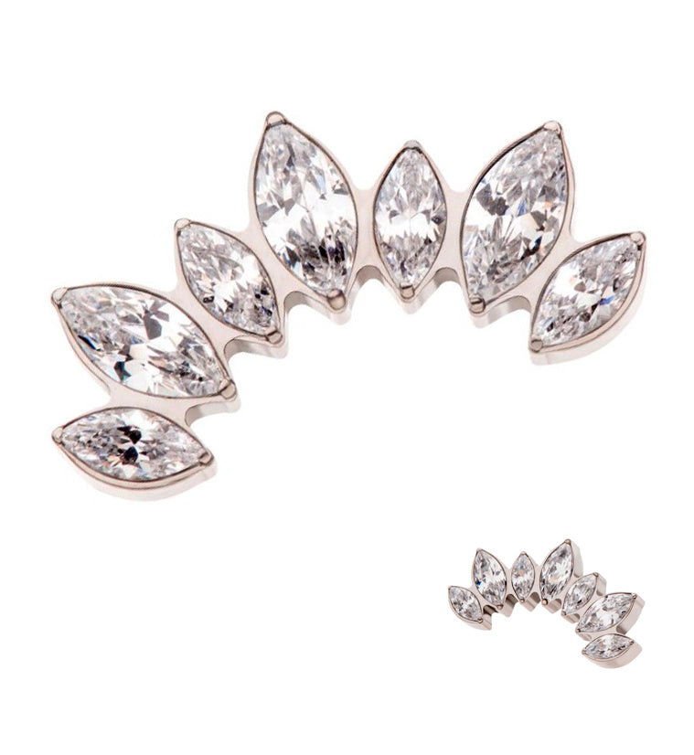 Anadem CZ Threadless Titanium Top