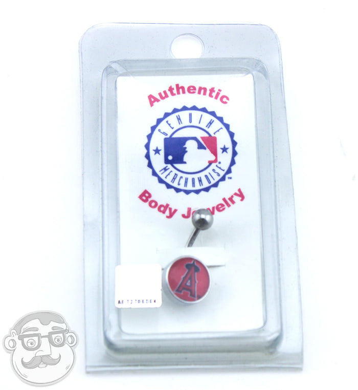 Anaheim Angels Baseball Belly Ring (14 Gauge)