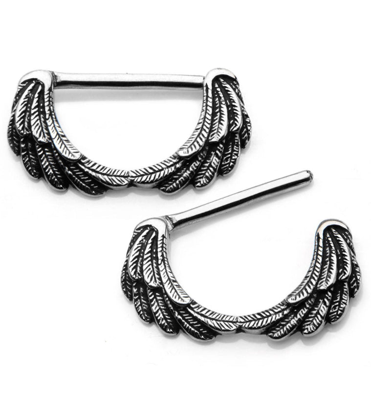 14G Angel Wings Nipple Clicker