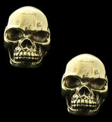 Angry Skull Brass Ear Weights