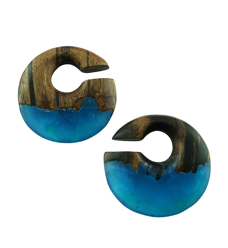Ocean Resin Annular Hoop Areng Wooden Hangers