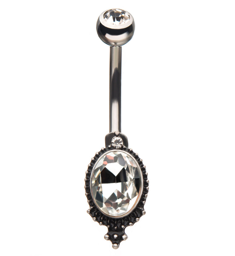 Antique CZ Belly Button Ring