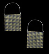 Chequer Titanium Hangers / Earrings