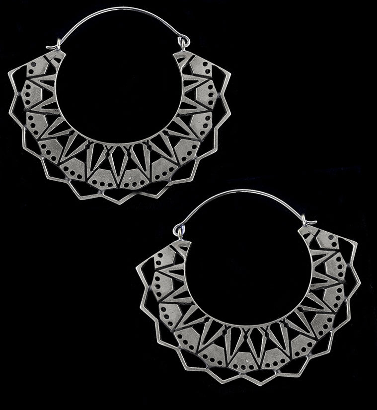 Silver Palmette Titanium Hangers / Earrings