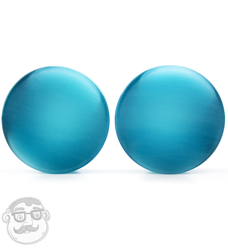 Turquoise Cat's Eye Glass Plugs