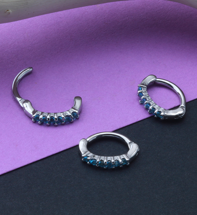 16G Aqua CZ Lined Rook Clicker