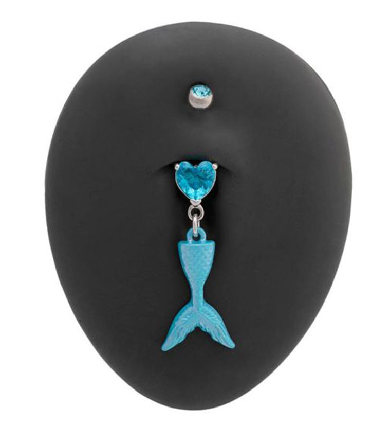 Aqua Mermaid Belly Button Ring