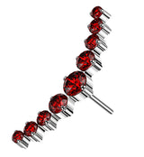 Arc Red CZ Titanium Threadless Top