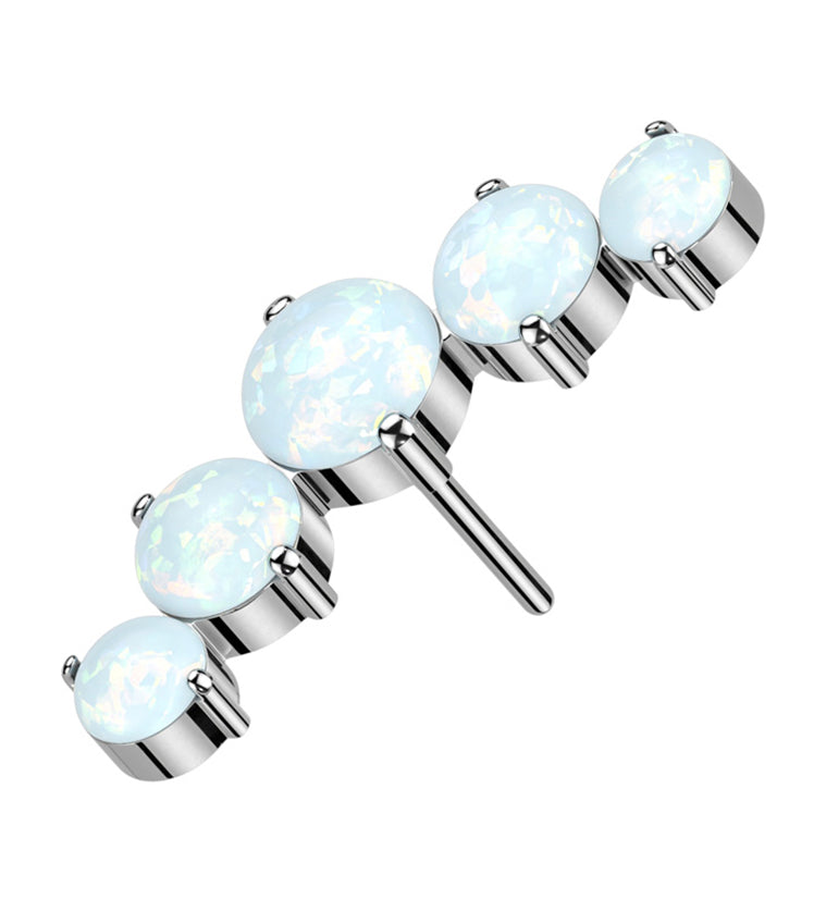 Arch White Opalite Titanium Threadless Top
