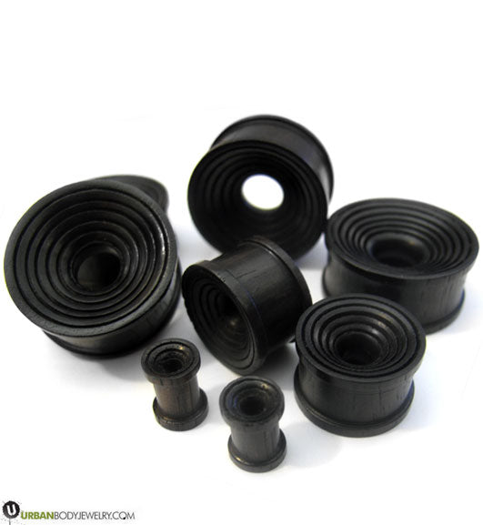 Concave Wooden Rings Tunnel Plugs
