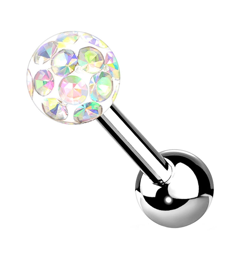 Rainbow Aurora Glitter Ball Cartilage Barbell