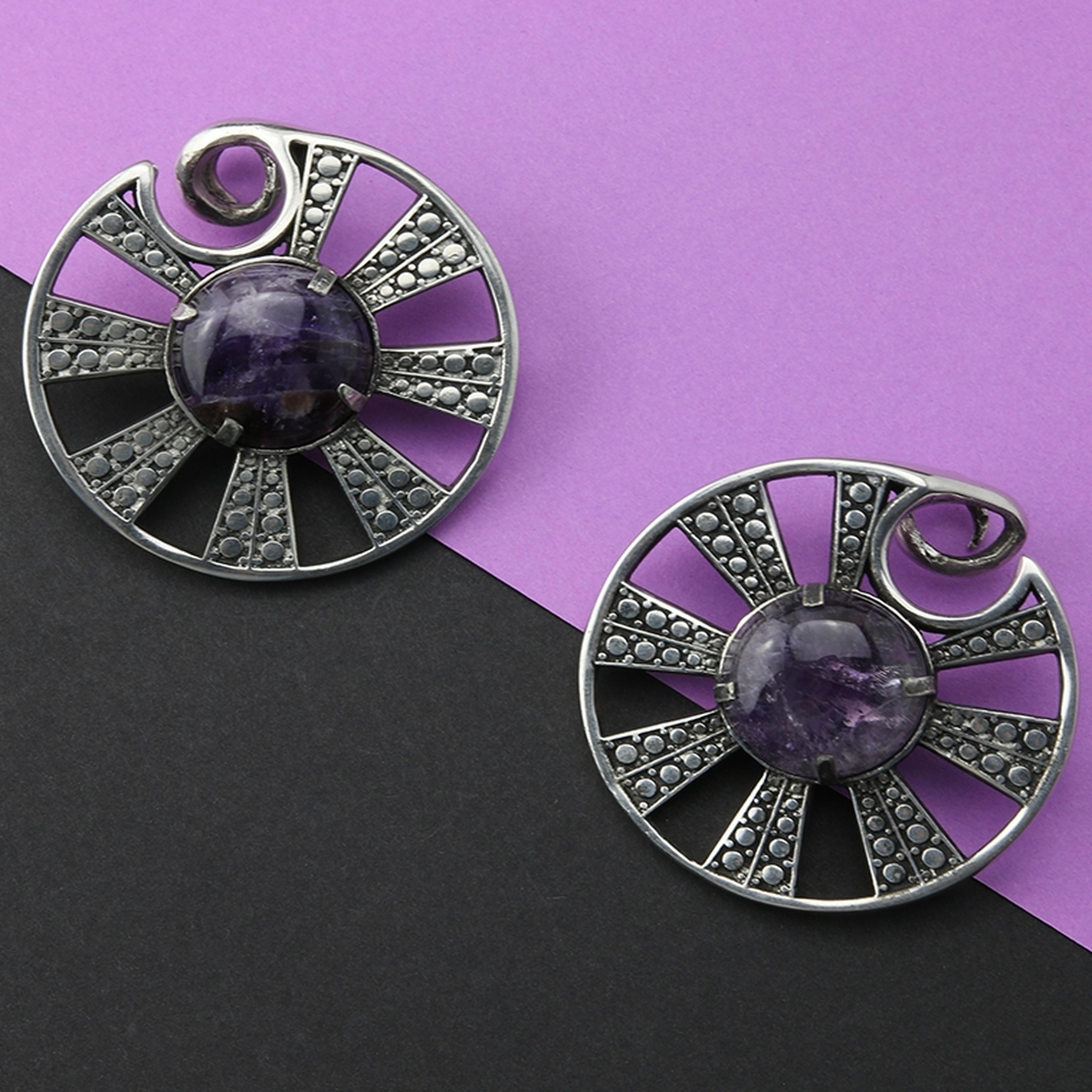 Awry Amethyst Ear Weights