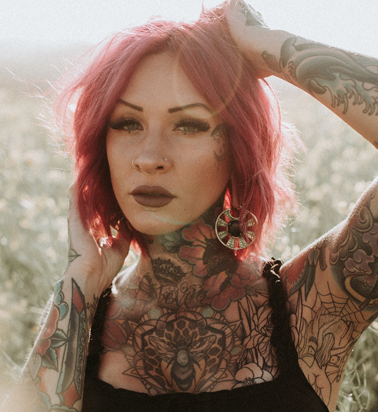 Awry Golden Obsidian Ear Weights