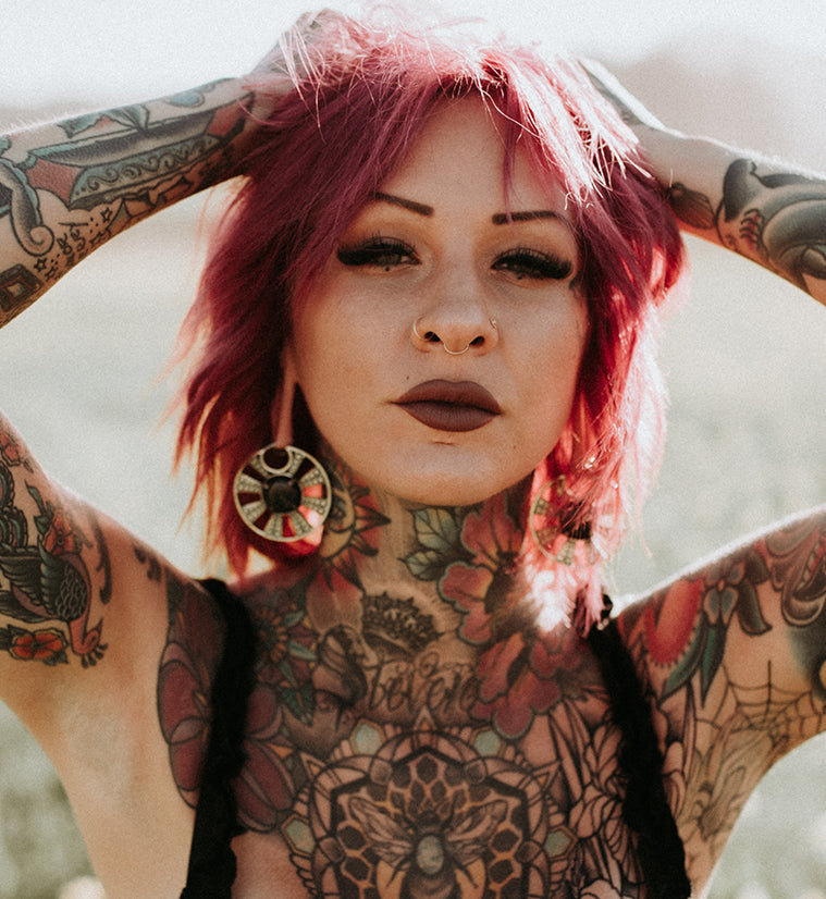 Awry Golden Obsidian Ear Weights