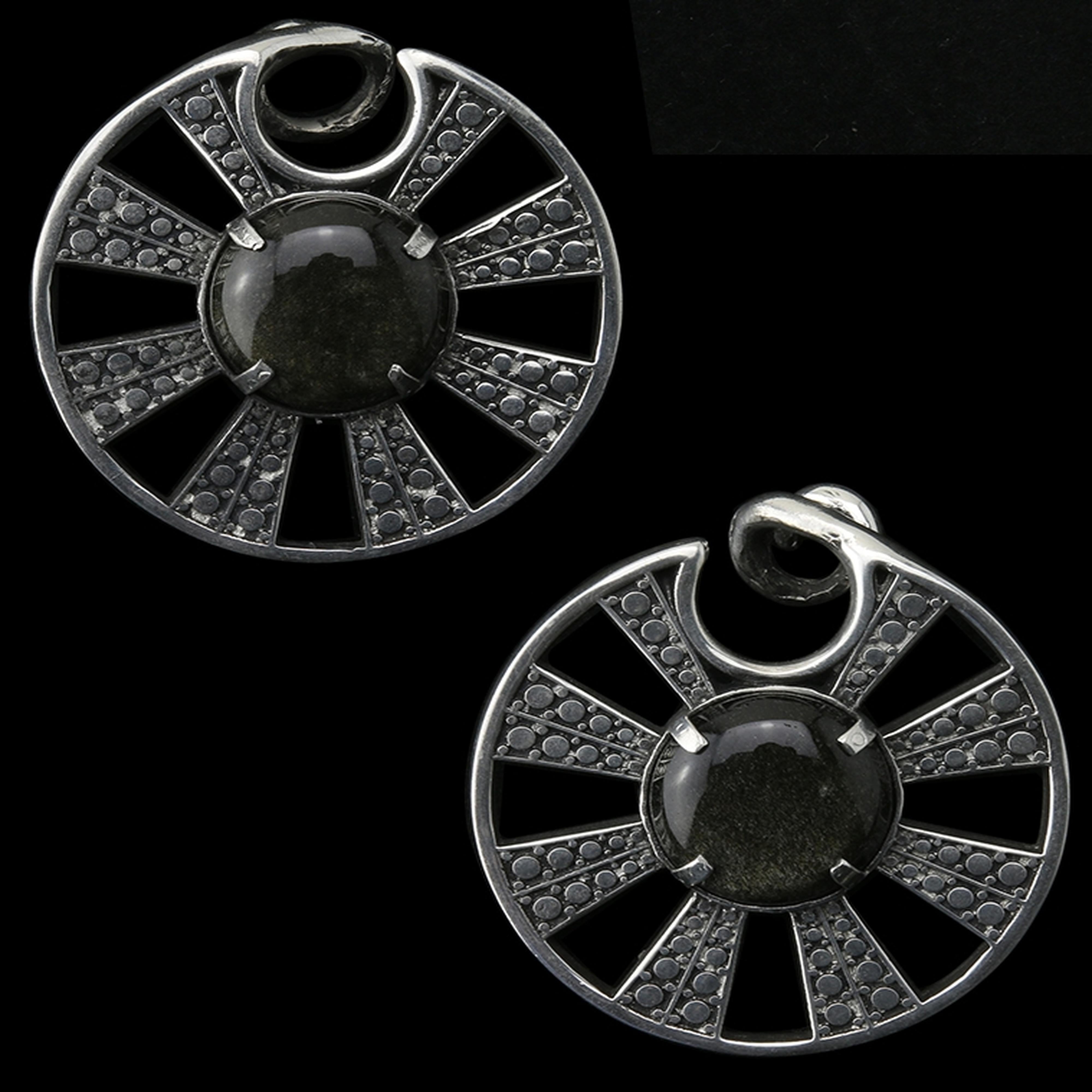 Awry Golden Obsidian Ear Weights