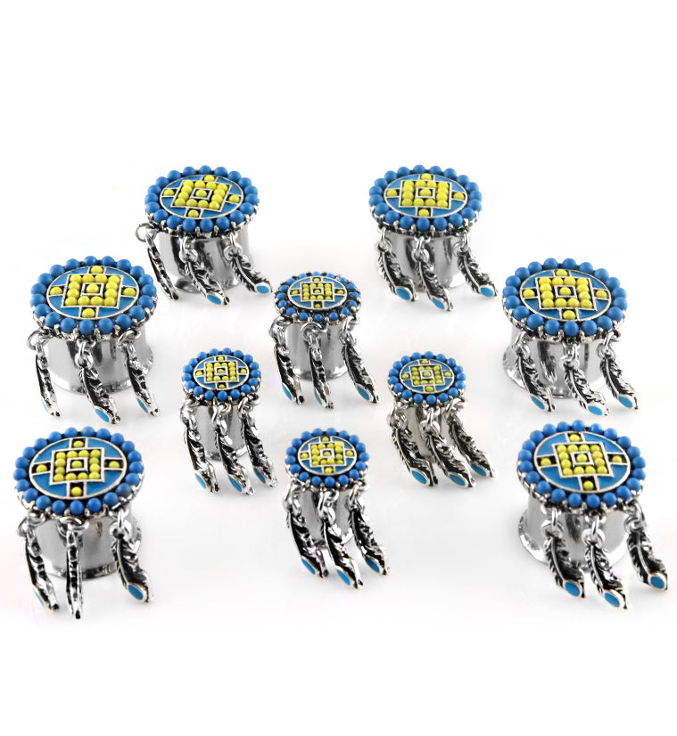 Aztec Blue Gem Stainless Steel Plugs