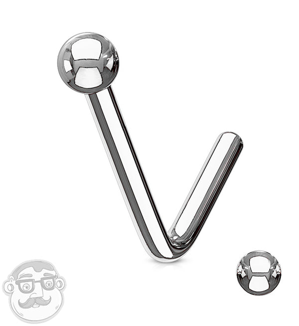 Ball Top L Curve Nose Ring