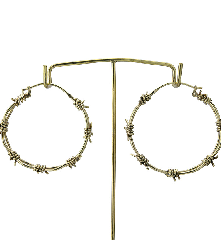 Barbed Wire Brass Ear Weights
