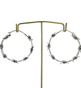 Barbed Wire White Brass Ear Weights