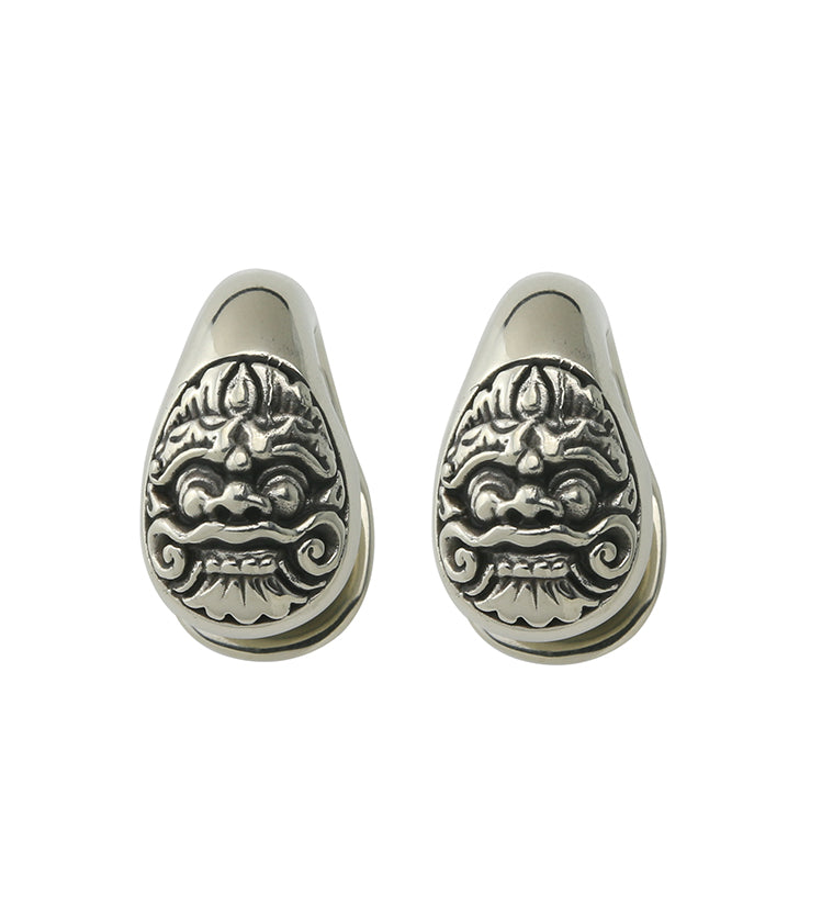Barong Keyhole White Brass Ear Weights