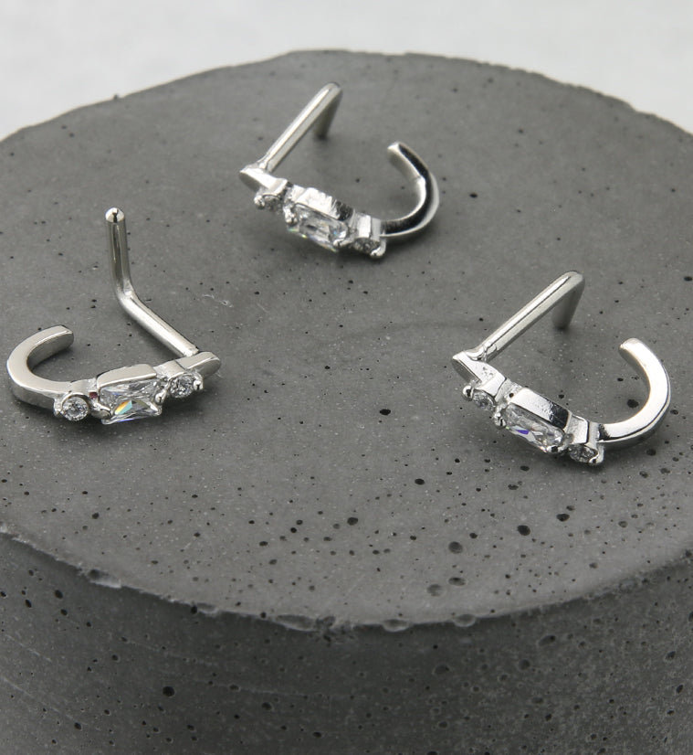 Bauble CZ Stainless Steel Nose Curve