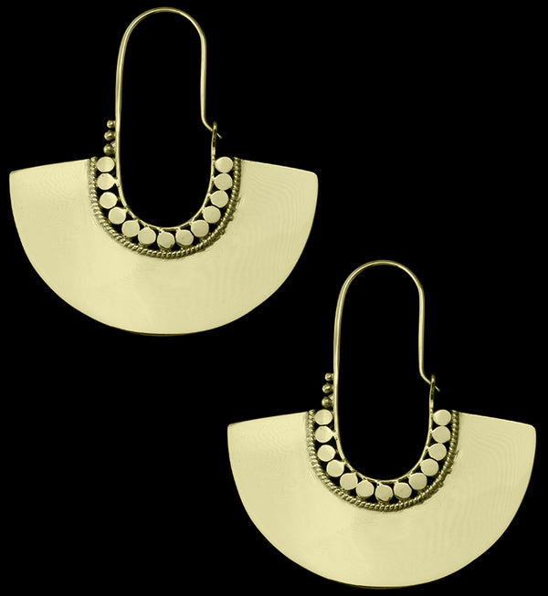 Beaded Arc Brass Hangers / Earrings