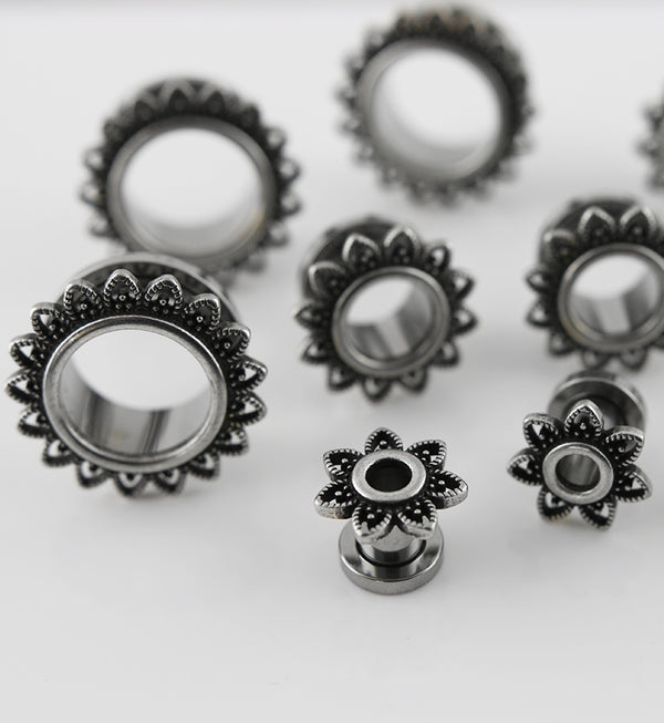 Beaded Floral Stainless Steel Tunnels