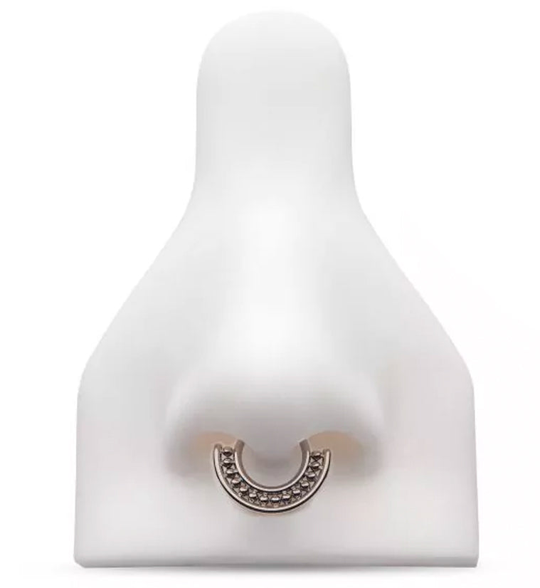 Beaded Groove Titanium Hinged Segment Ring